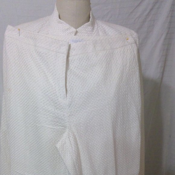 Charter Club NWOT JACKET Size 12 Pants  Size 10 White/Cream Embroidered eyelet - Picture 6 of 10